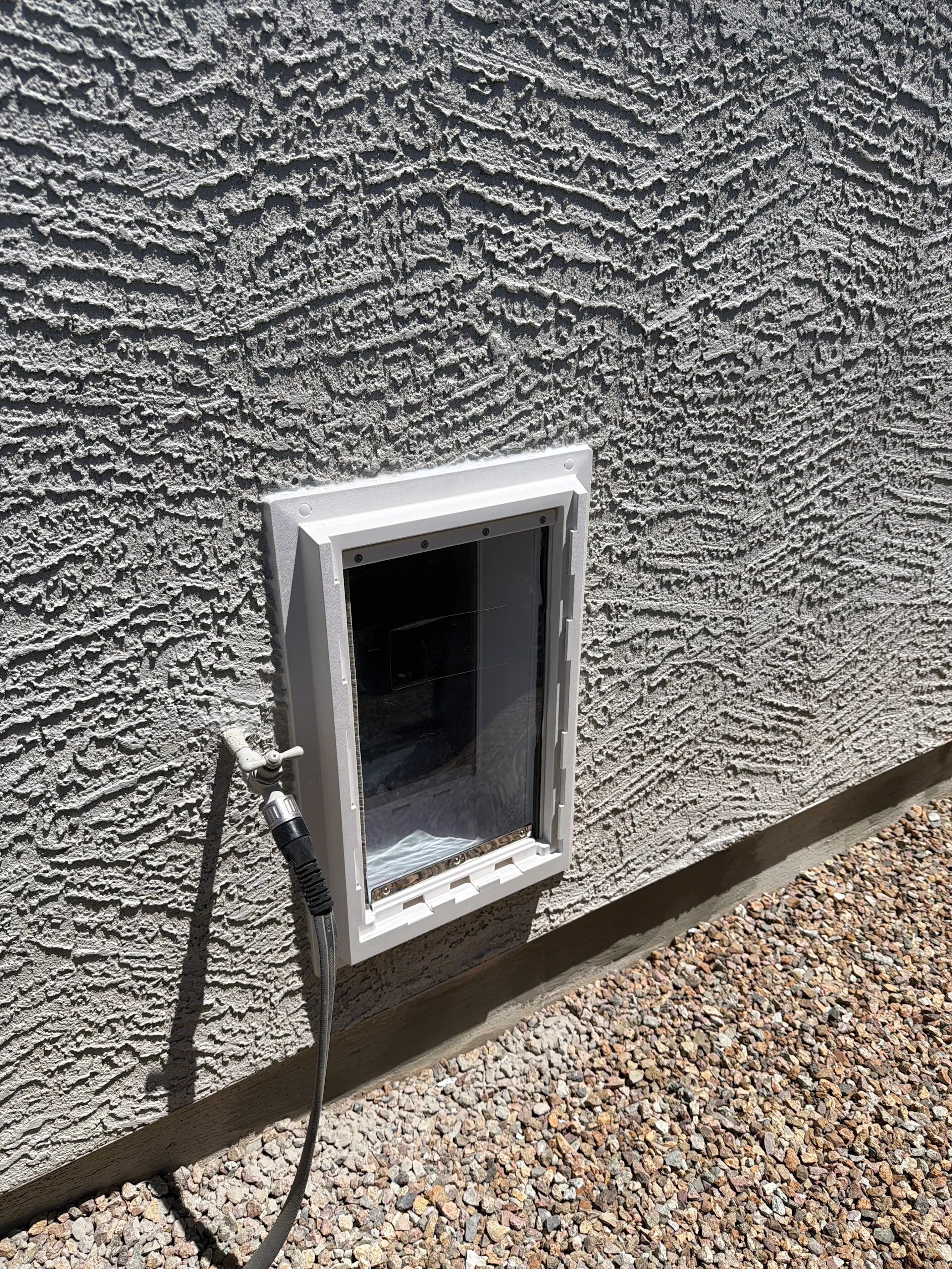 Completed Apollo pet door installation in a customer home, project 1