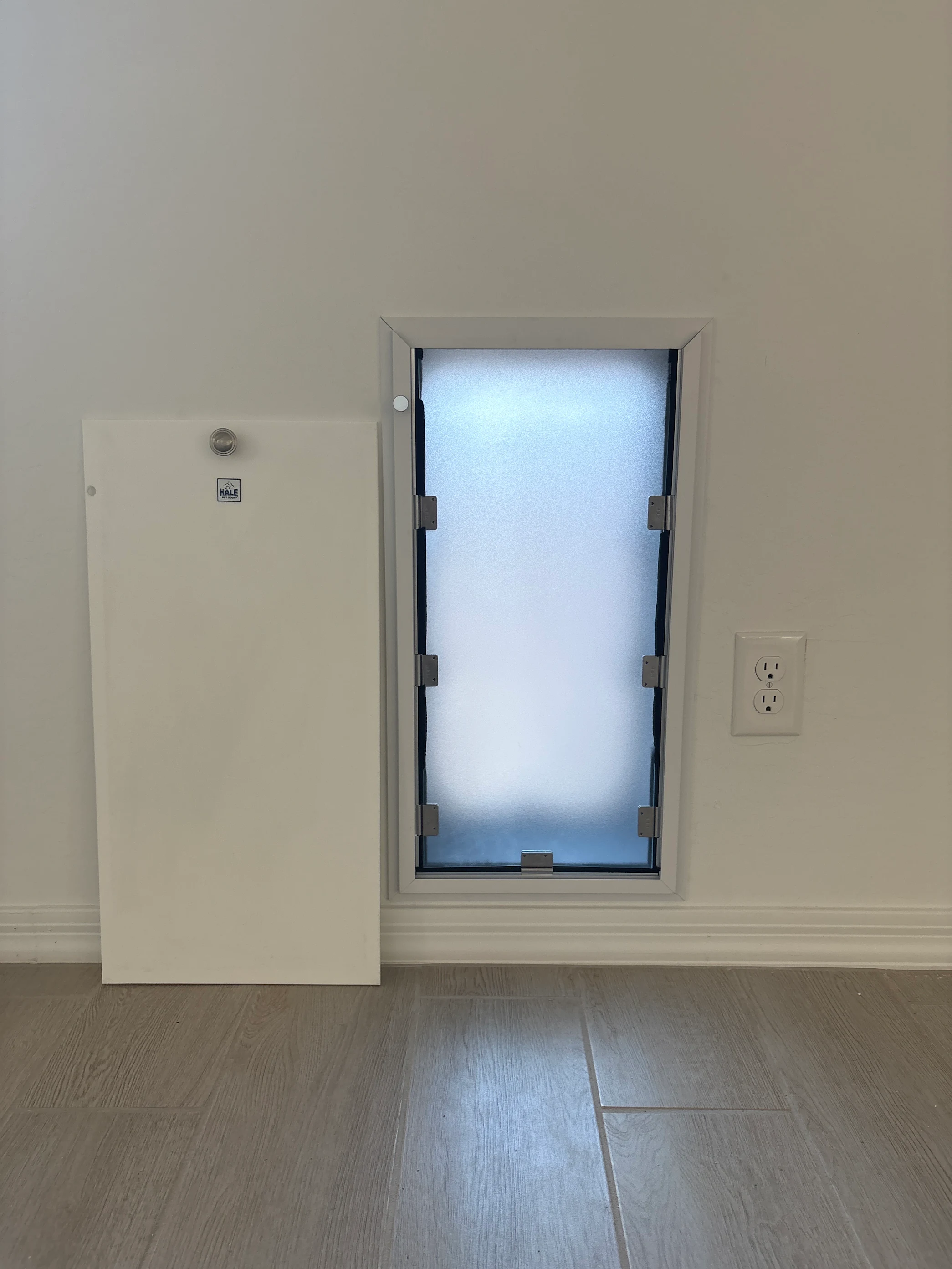 Completed Apollo pet door installation in a customer home, project 15