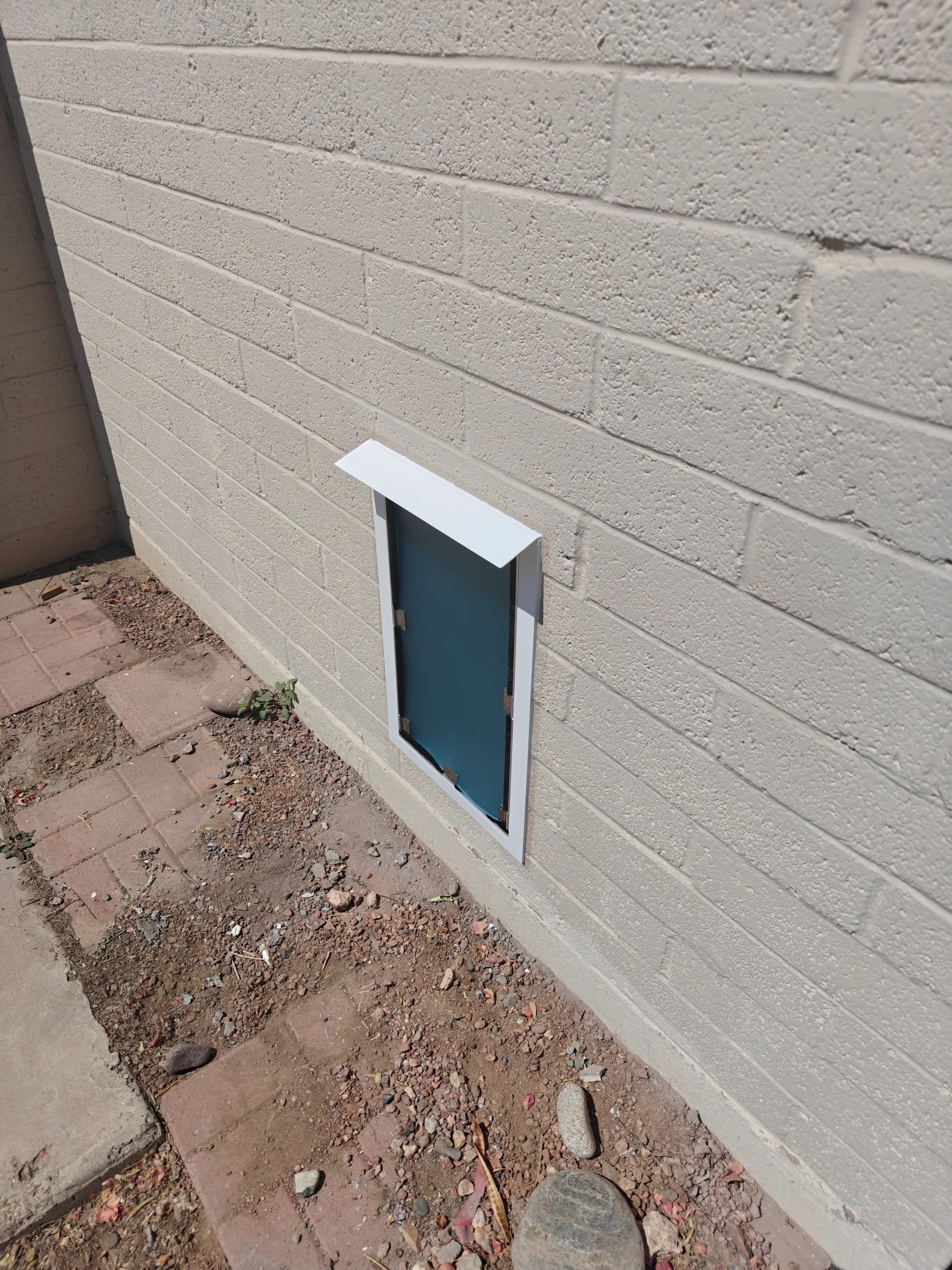 Completed Apollo pet door installation in a customer home, project 18