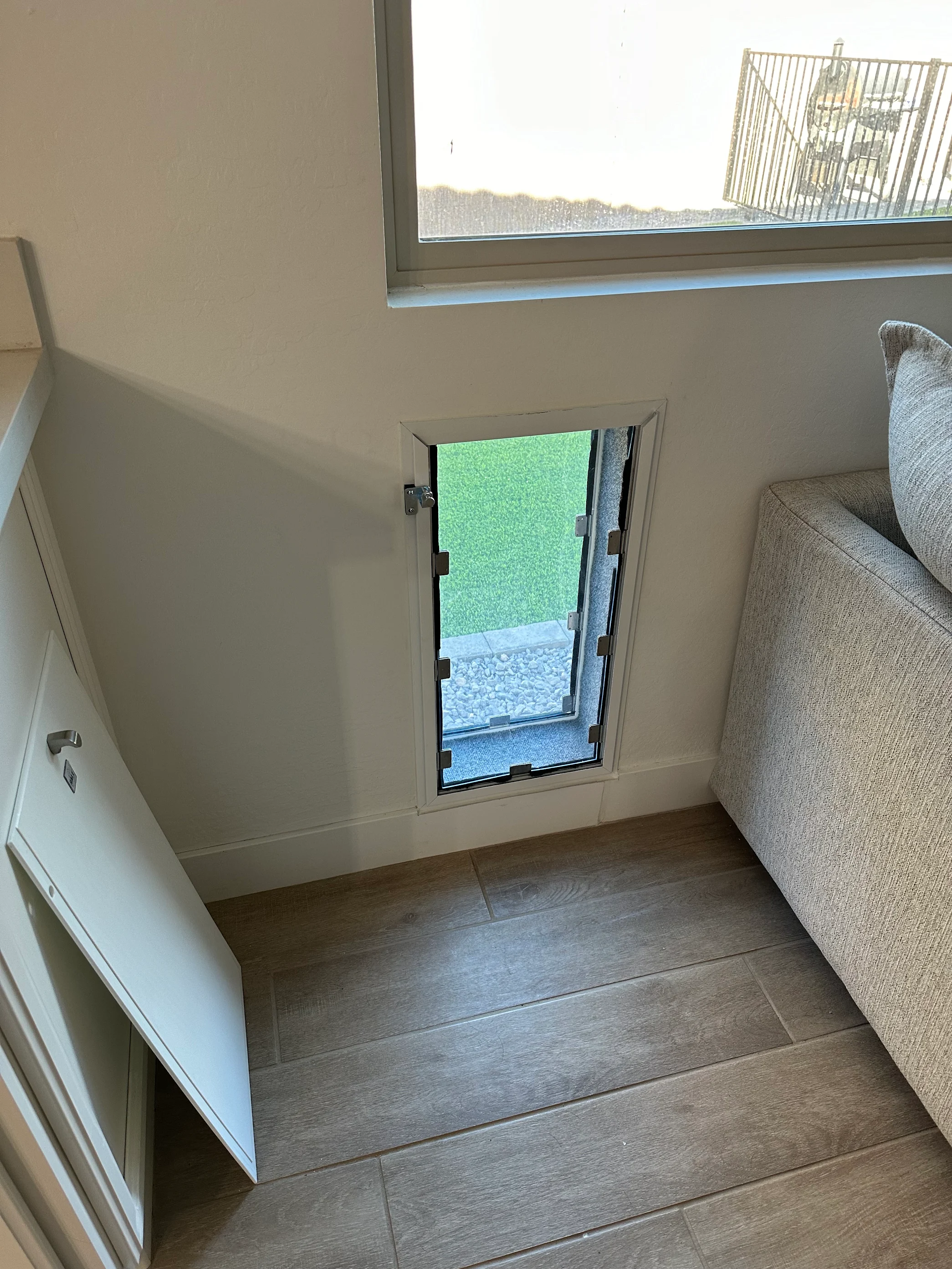 Completed Apollo pet door installation in a customer home, project 23