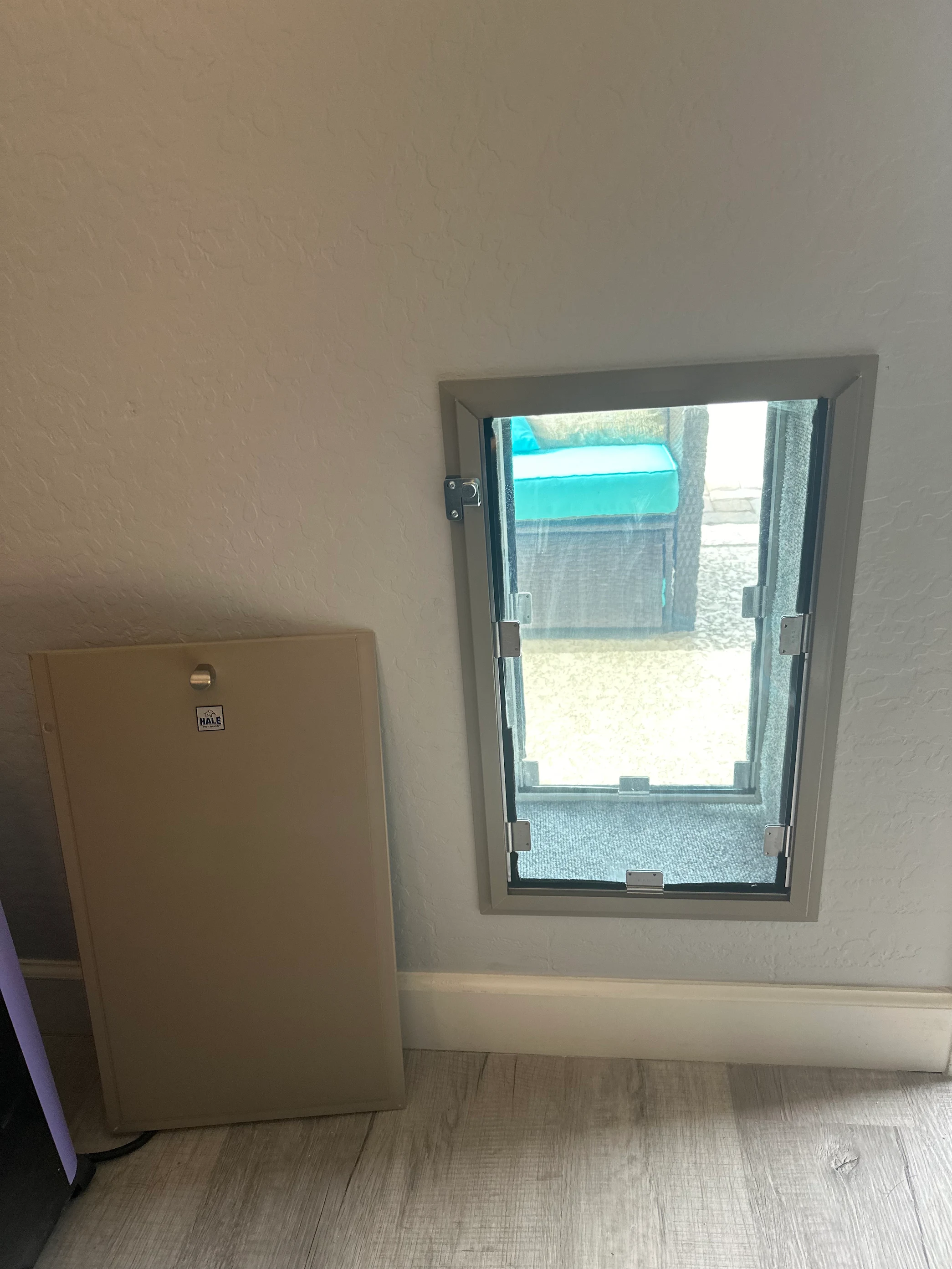 Completed Apollo pet door installation in a customer home, project 26